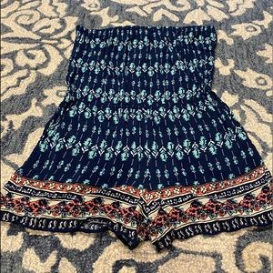 Blu Pepper navy strapless romper in size L